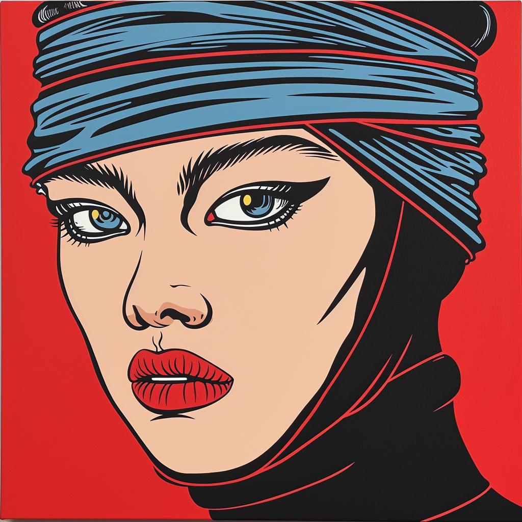 popart  painting  woman  headscarf  ninja  colorful  expression  stylized  artsy  vibrant 1023897