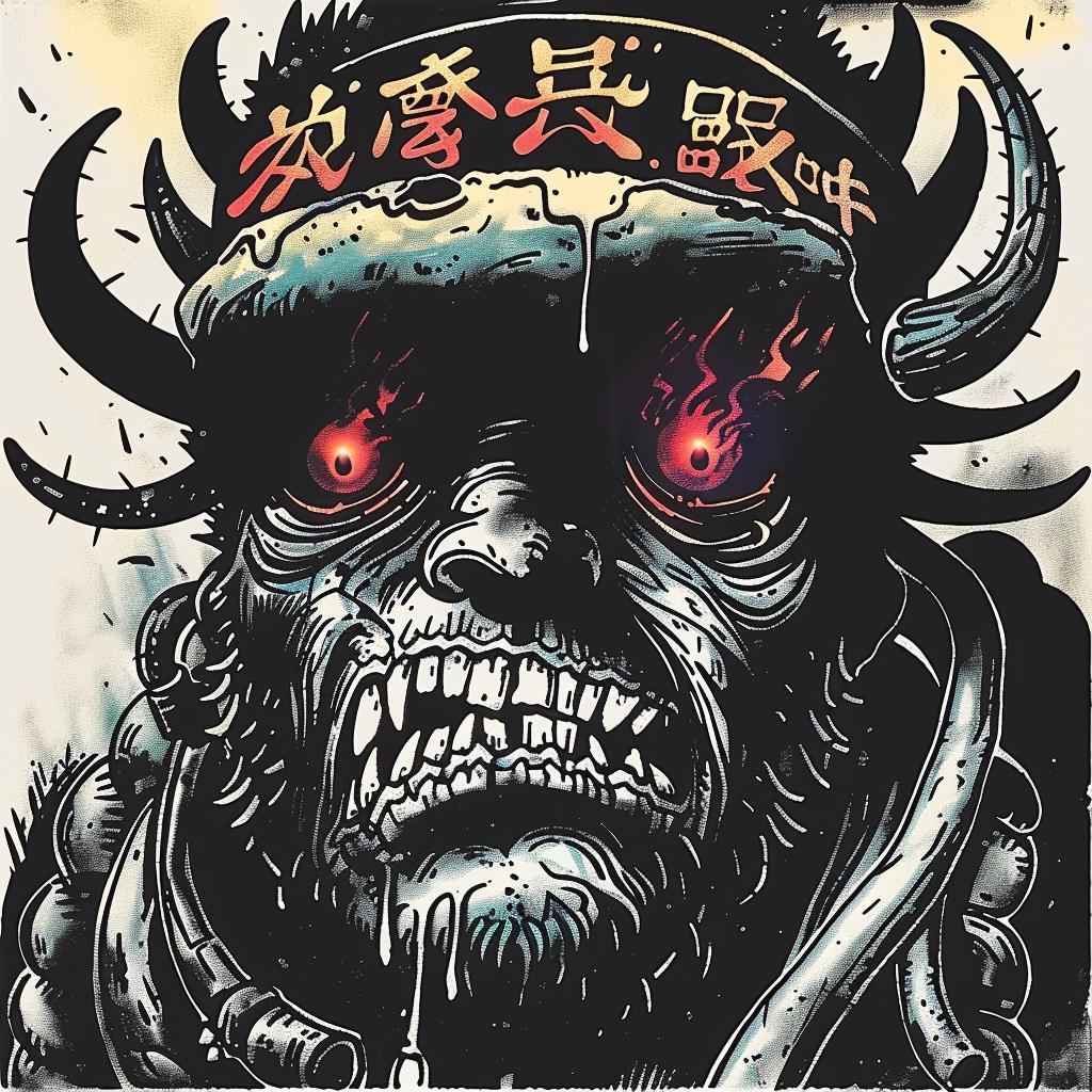 album  cover  horror  Japanese  art  1997  illustration  devil  monster  design 1036073