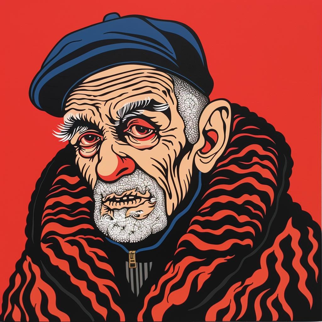 portrait  old  man  hat  painting  style  character  expression  wisdom  age 972955