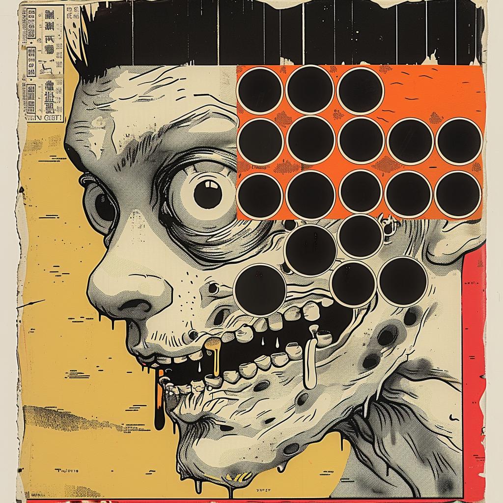 surreal  collage  zombie  skull  hyper-realistic  screenprinting  Toshio  Saeki  Todd  art 942203
