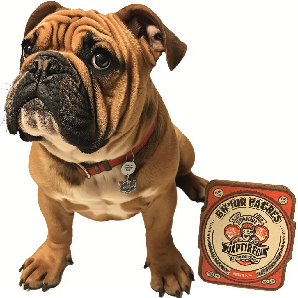 bulldog  sitting  dog  white  graphic  cute  collar  tin  treats  pet 942947