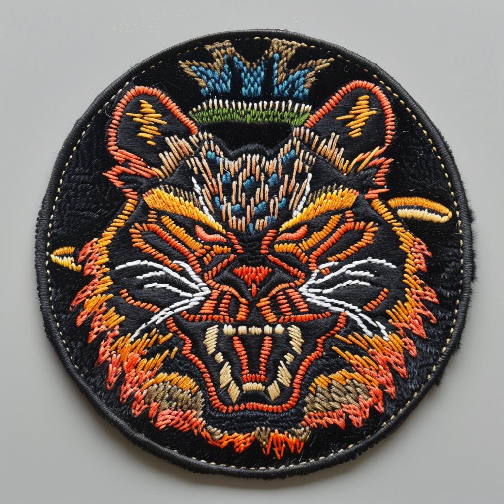patch  embroidery  tiger  chenille  hip-hop  streetwear  minimalist  design  wildlife  vibrant 961454