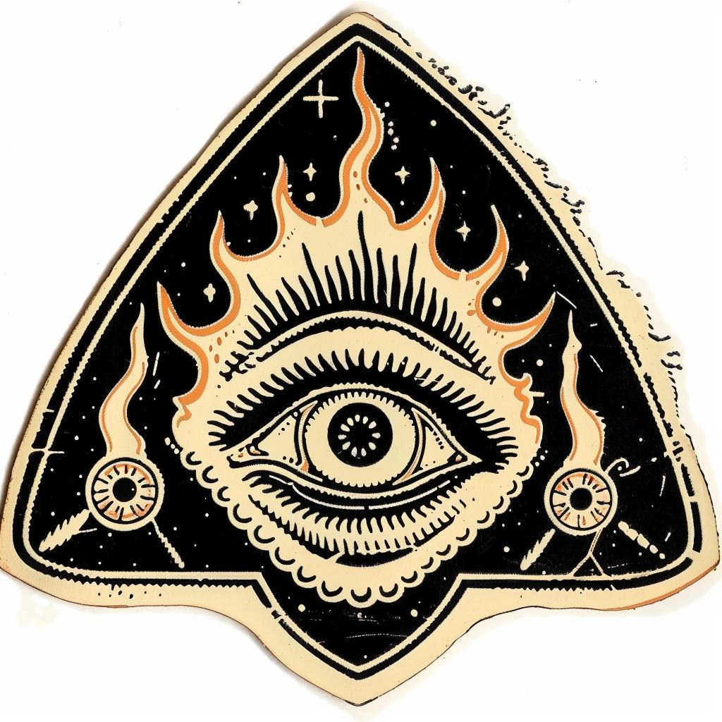 sticker  eye  fire  symmetrical  dark  occult  spiritual  Obey  design  provocative 932604