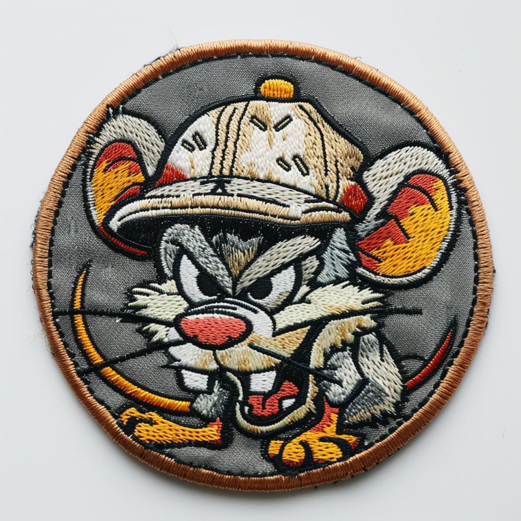 patch  mouse  angry  chenille  streetwear  stitch  minimal  cartoon  contrasting  colors 954824