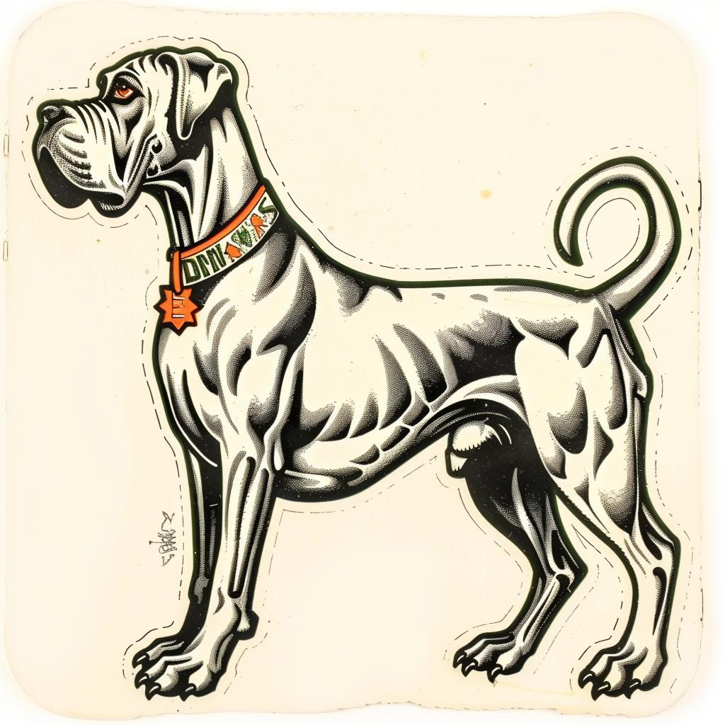 great  dane  sticker  dog  graphic  cute  animal  large  white  background 942866