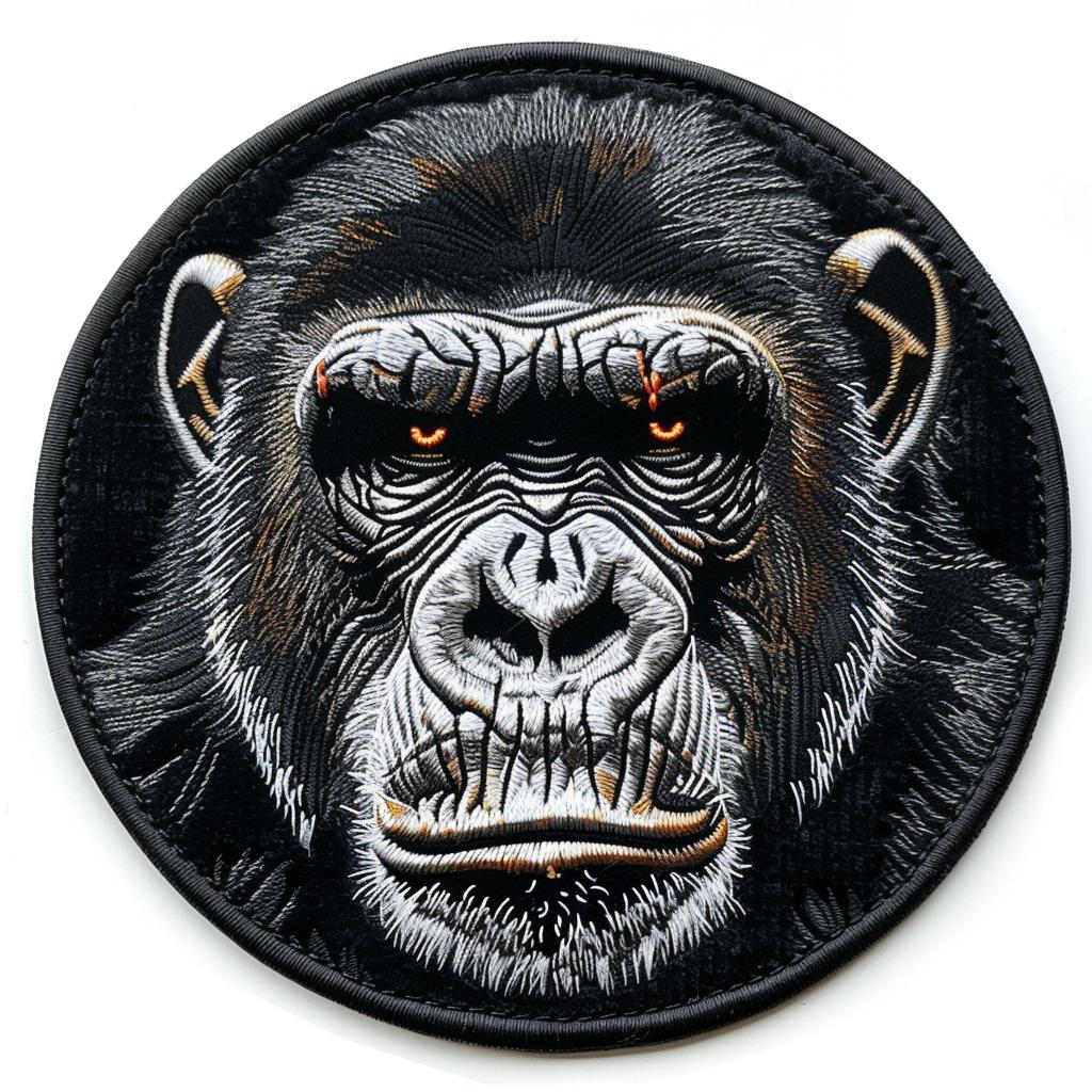 patch  embroidered  monkey  round  minimal  chenille  hip-hop  streetwear  animal  cool 961441