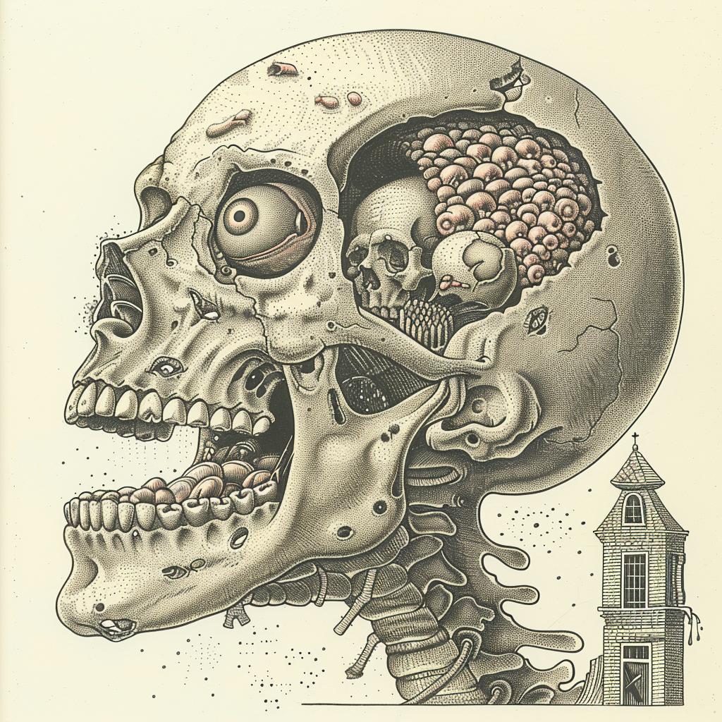 zombie  macabre  horror  skull  crosshatching  illustration  dark  urban  disintegration  grotesque 916088