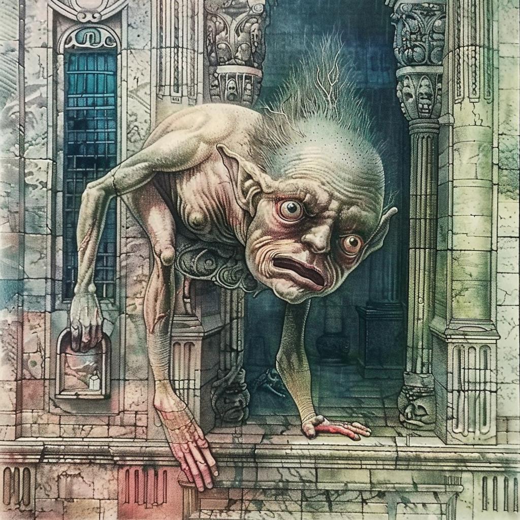 painting  troll  window  horror  illustration  artwork  dark  fantasy  character  whimsical 947456