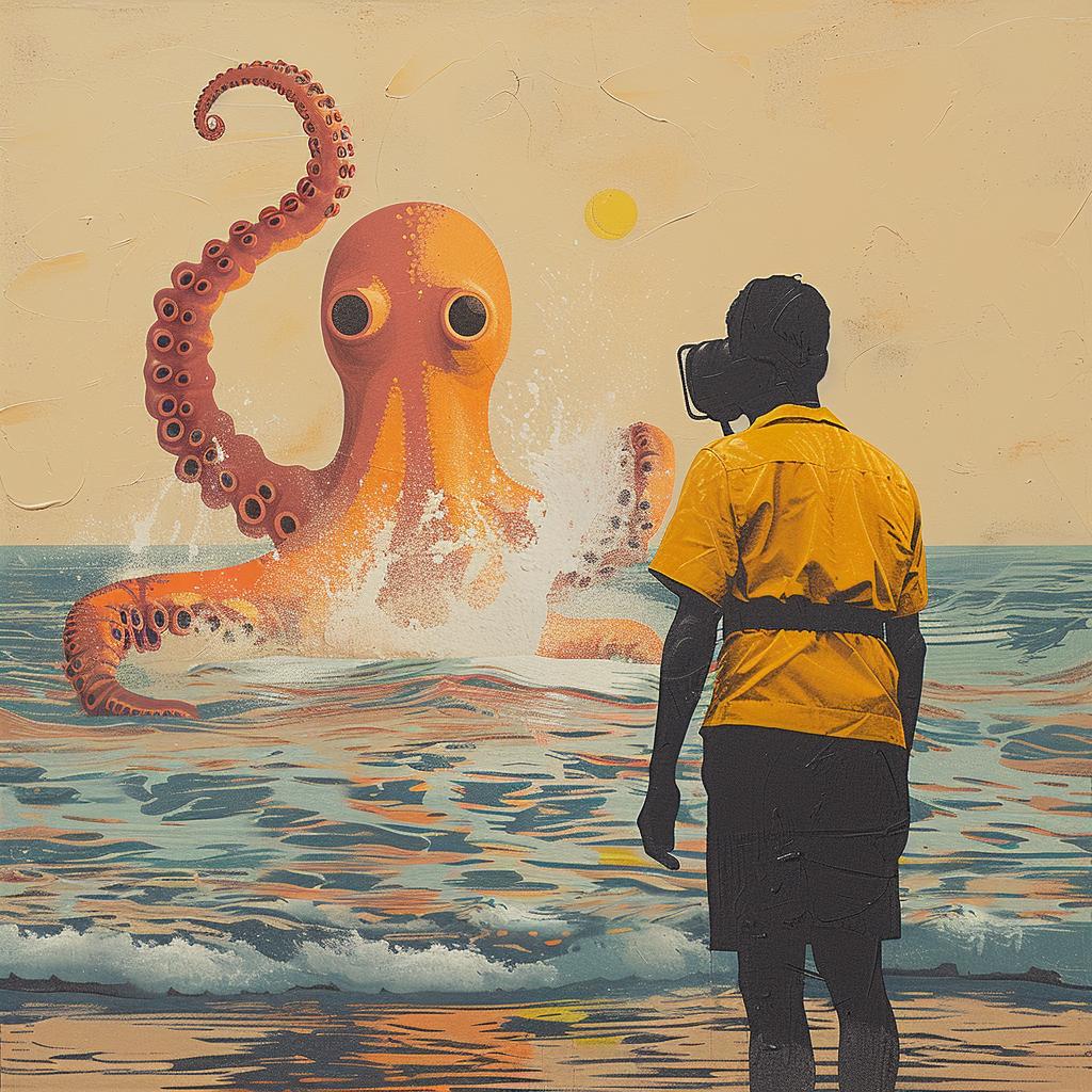 octopus  man  water  painting  creative  art  illustration  surreal  colorful  fantasy 1018262