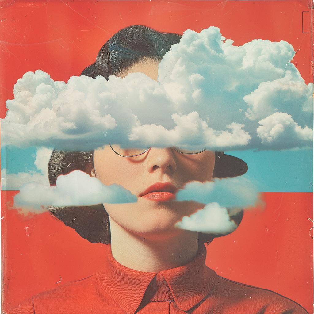 surreal  woman  glasses  clouds  head  creative  Cornella  album  cover  Rodchenko 976800