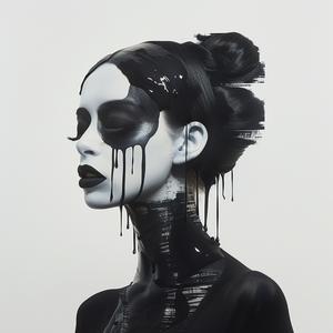 woman  portrait  makeup  black  white  art  expression  detail  beauty  minimal 1072931