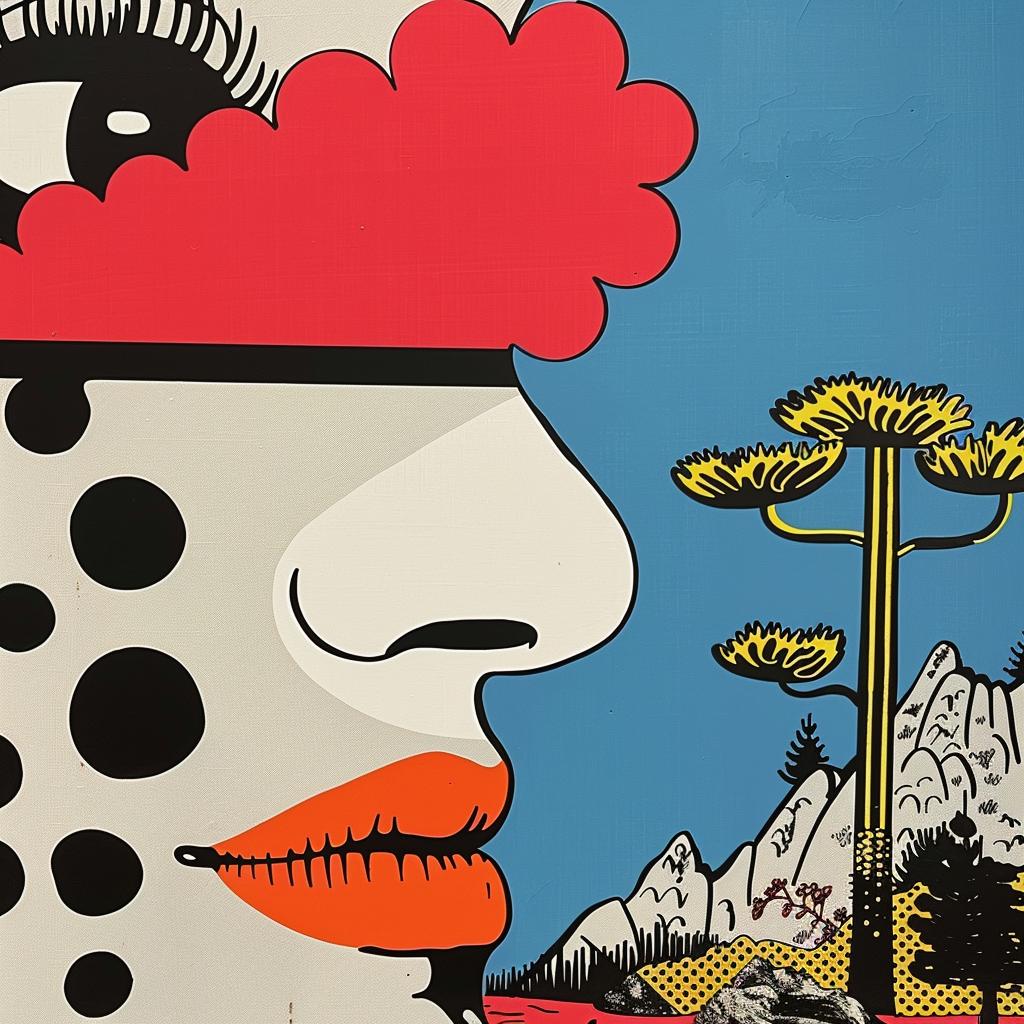 woman  red  nose  hat  painting  surreal  art  creative  whimsical  colorful 1021325
