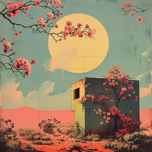 house  flowers  moon  painting  chromolithography  nature  serene  romantic  night  landscape 1057607