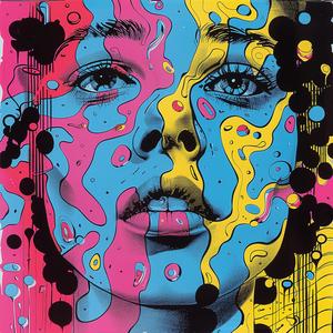 woman  dots  colorful  portrait  surreal  creative  abstract  vibrant  bright  symbolist 1077991