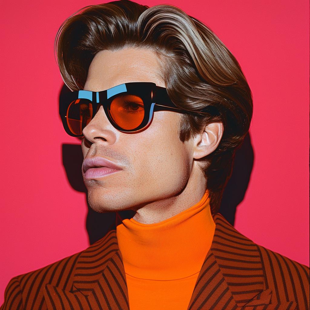 Brad  Pitt  sunglasses  suit  man  stylized  portrait  modern  casual  fashionable 1023851