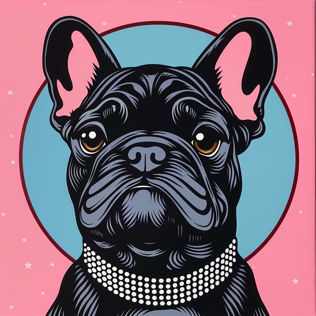 dog  black  bulldog  canvas  print  pet  portrait  animal  art  modern 973457