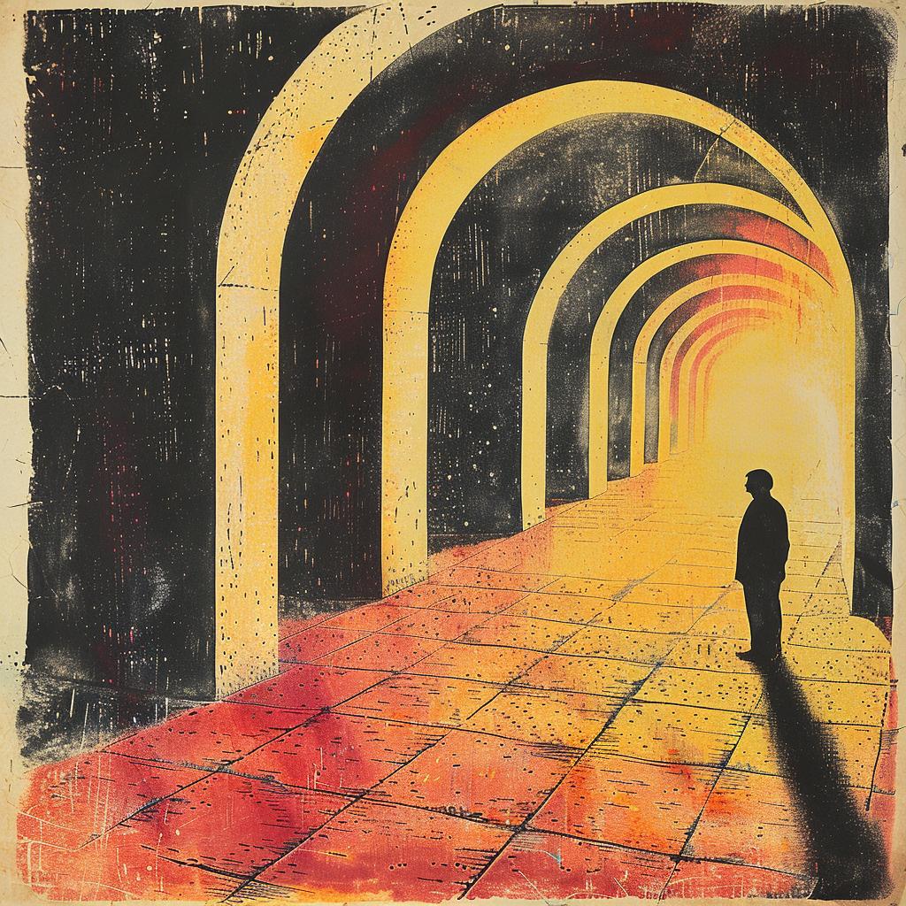 symmetrical  illuminati  cyborg  surreal  glow  volumetric  natural  horror  Risograph  Ed Ruscha 918557