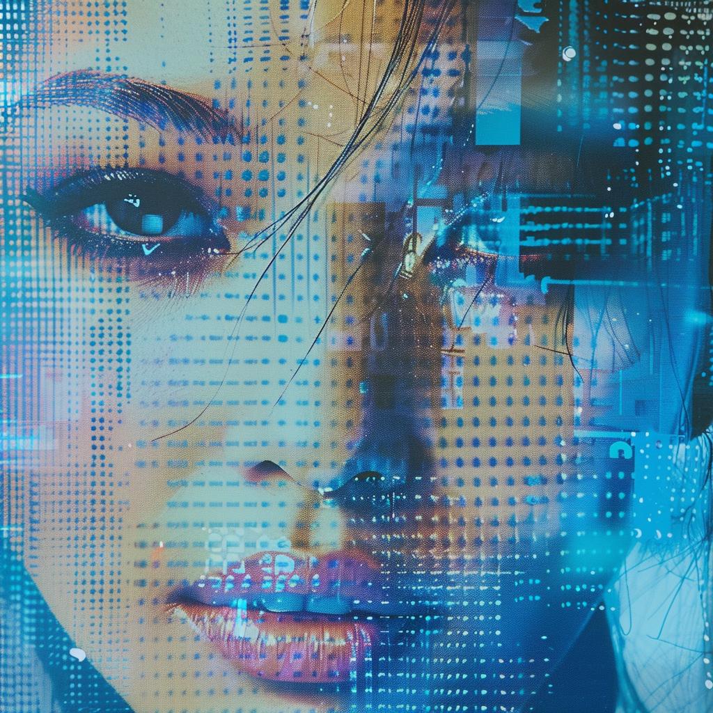portrait  photograph  woman  digital  face  blue  creative  glossy  abstract  art 923703