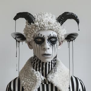 PopArt  sheepman  model  fourEyes  eyeMakeup  TroyBrooks  dripping  whiteBackground  abstract  creative 1074089
