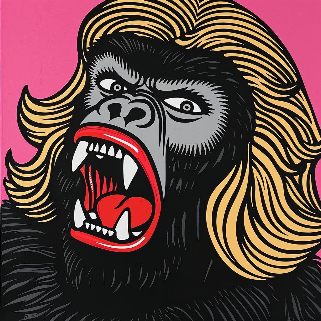 gorilla  poster  Kong  face  graphic  bold  illustration  symbolic  animal  monstrous 973013