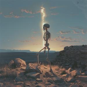 غلاف ألبوم deathmetal، هيكل عظمي، صحراء، تصوير ثلاثي الأبعاد، كوينت بوخهولز، فن، موسيقى، 1060540