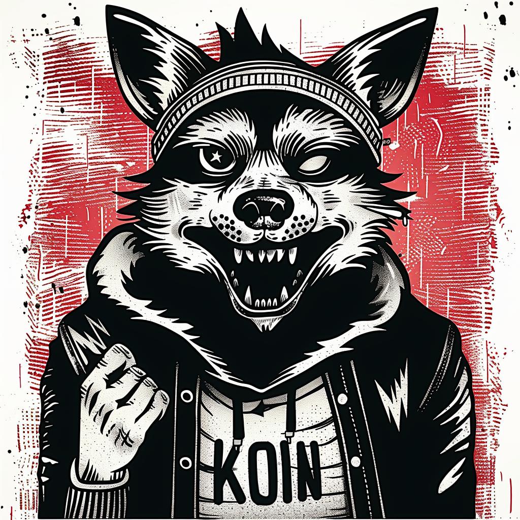 wolf  hoodie  hat  streetwear  urban  edgy  stylized  animal  graphic  poster 939988