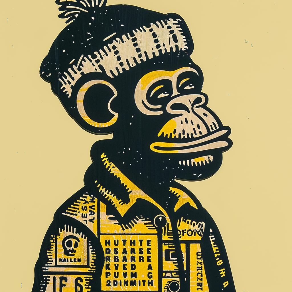 monkey  hat  jacket  streetwise  aggressive  urban  graphic  poster  simple  minimal 957795