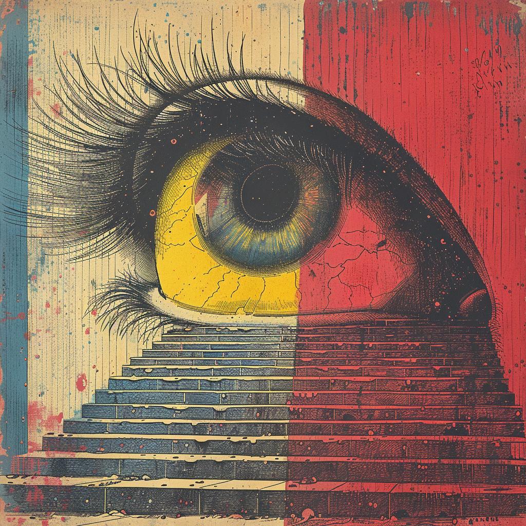 symmetrical  illuminati  surreal  eyeball  stairs  glow  natural  unusual  horror  lighting 918703