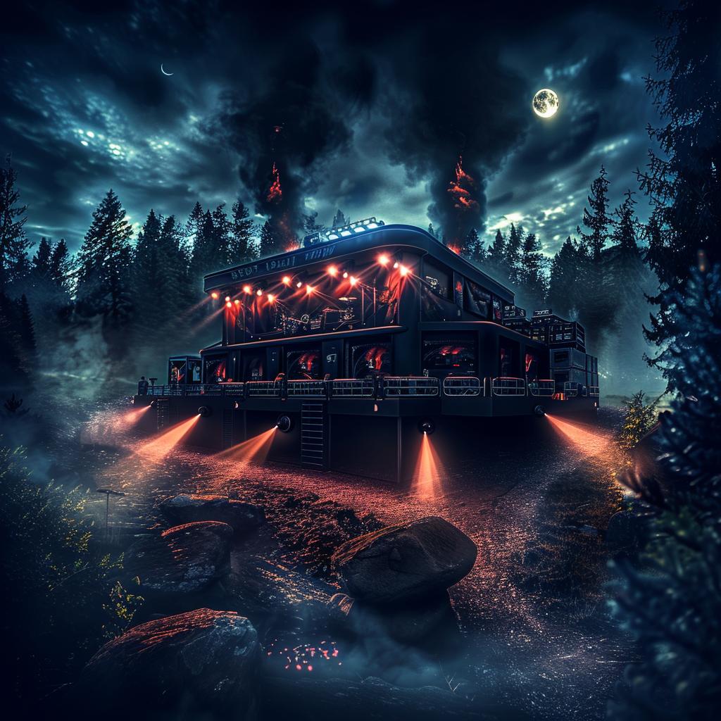 surreal  album  cover  forest  night  symbolist  hyperrealistic  screenprinting  creative  axonometric 969577