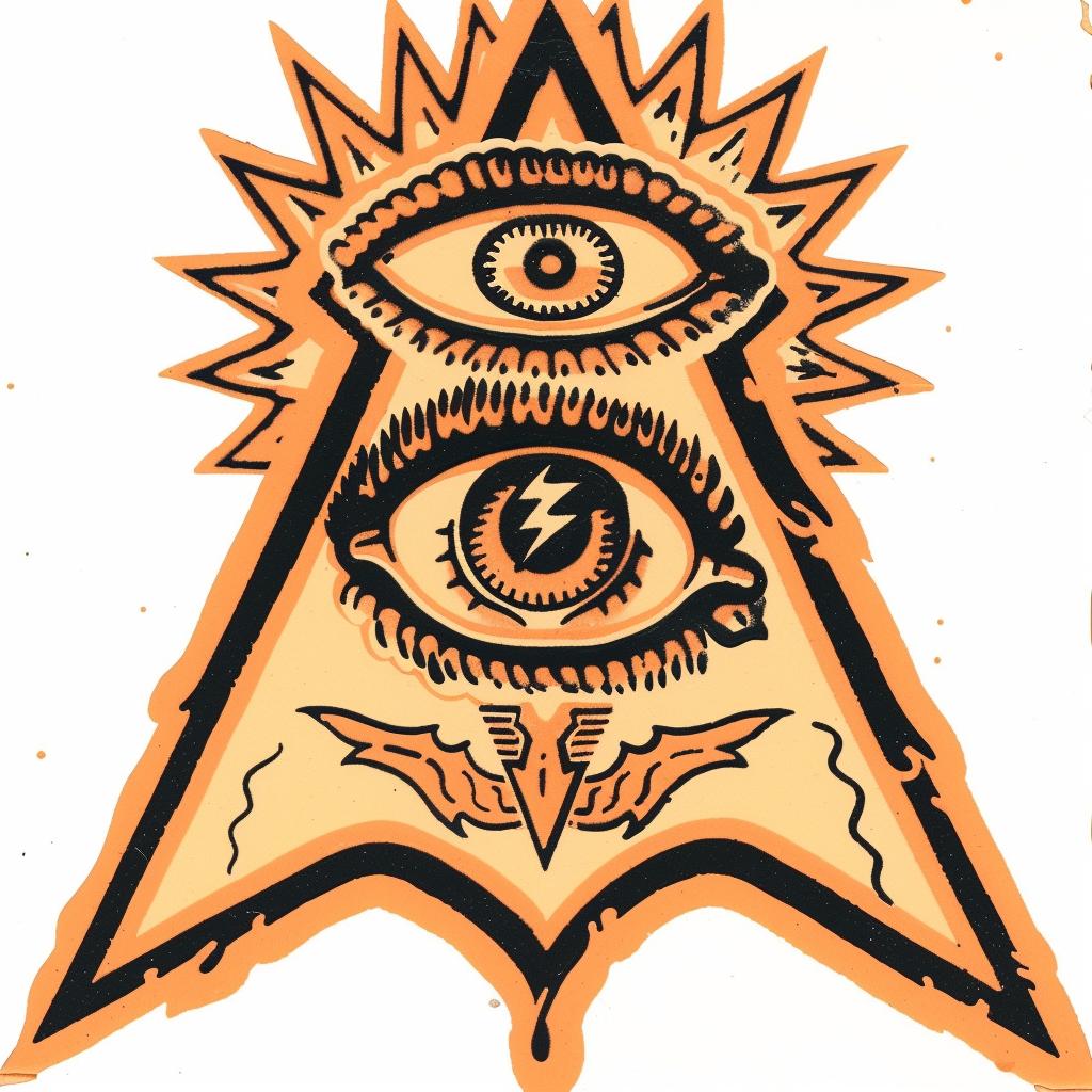 logo  blackletter  eye  triangle  bold  lightning  Todd  McFarlane  illustration  symbol 932171