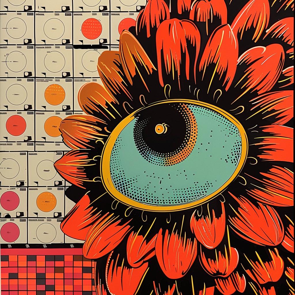 eye  flower  graphic  design  abstract  colorful  poster  impressionism  collage  art 968012