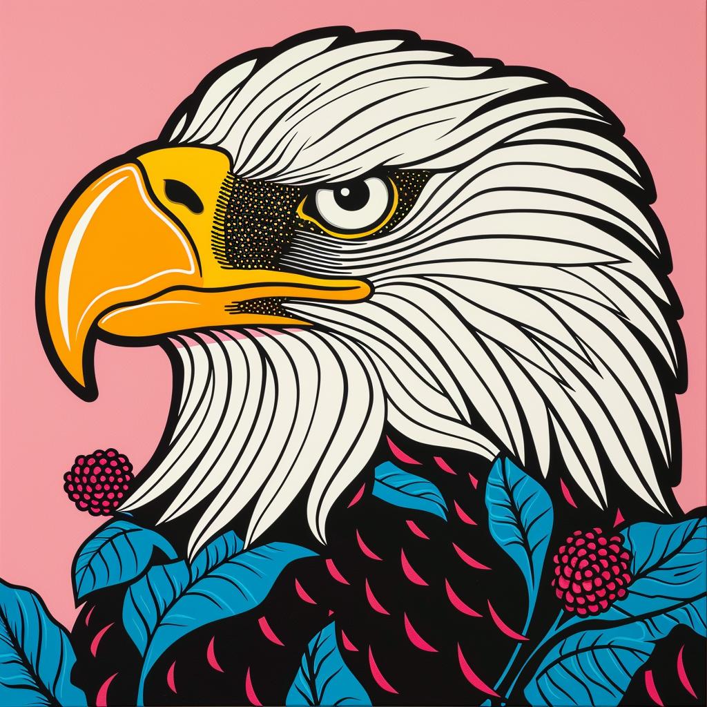 eagle  berries  painting  colorful  nature  artistic  symbolism  vibrant 973231