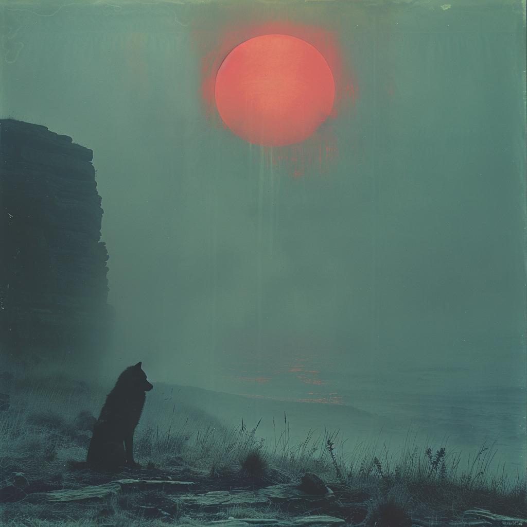 Tycho  album  art  double  exposure  wolf  surreal  lighting  natural  colors 1032375