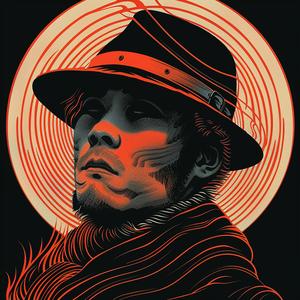 album  cover  surreal  poster  movie  mask  symbolist  risograph  hyper-realistic  screenprinting 1077588