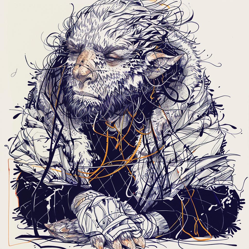 mythical  creature  hybrid  fantastical  beard  long  unique  blending  essence  monsters 952332