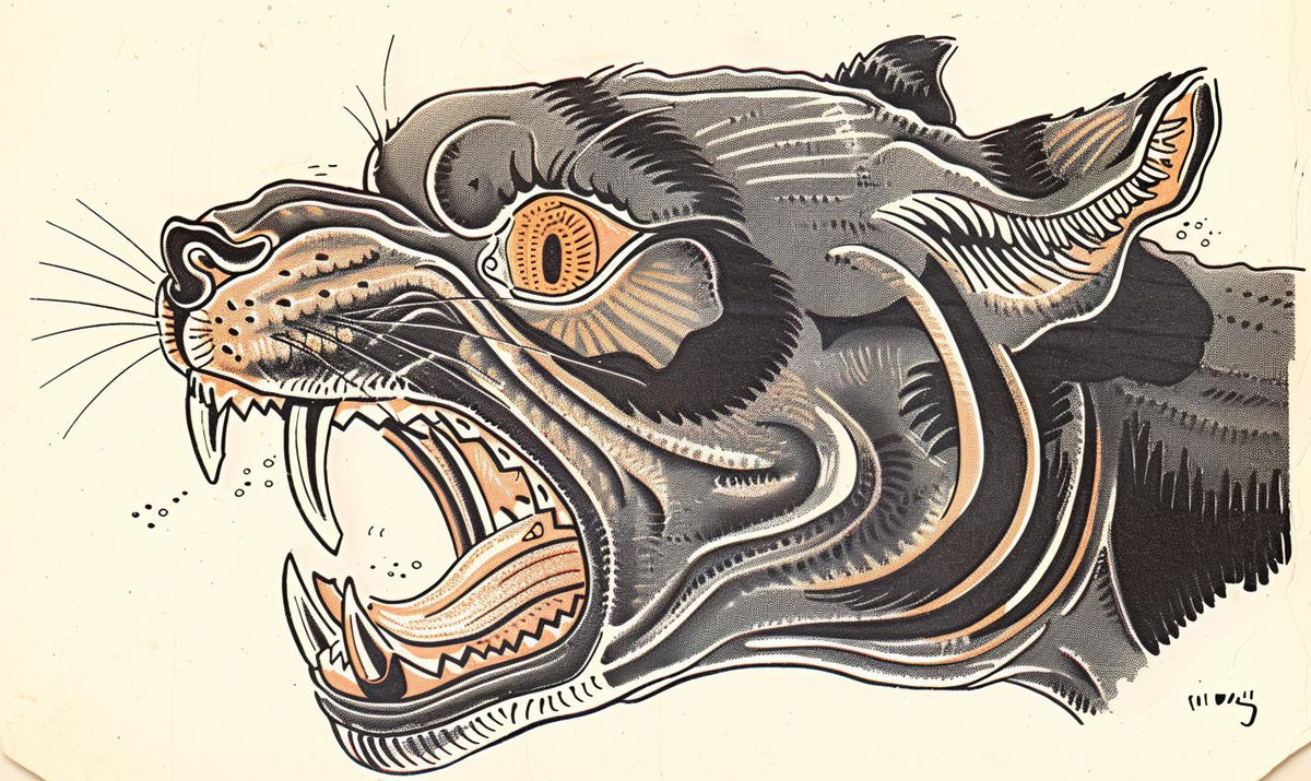 black  white  drawing  cat  mythical  snarling  Todd  McFarlane  creature  portrait 934095