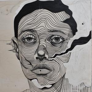 drawing  woman  face  black  white  minimalist  artistic  expression  lines  portrait 1039136