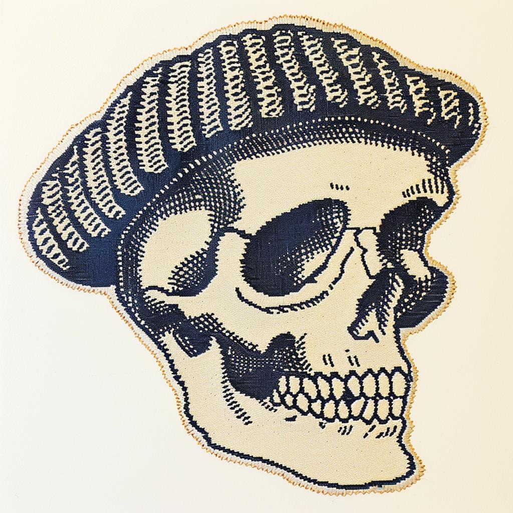 skull  patch  streetwear  hat  chenille  hip-hop  minimal  symmetrical  embroidery  stitch 961100