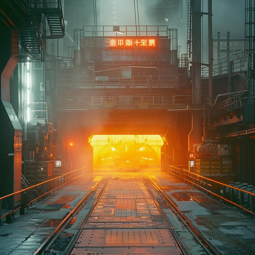 industrial  train  factory  dark  urban  futuristic  elements  lighting  steel  design 965138