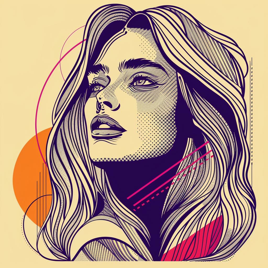 Pop  Art  girl  blonde  long  hair  vector  illustration  portrait  white 937069