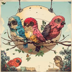 birds  poster  branch  nature  colorful  illustration  floral  soothing  peaceful  vivid 1059868