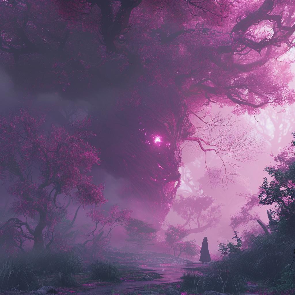 surreal  horror  forest  dark  nightmarish  crazy  purple  lavender  trees  people 972018