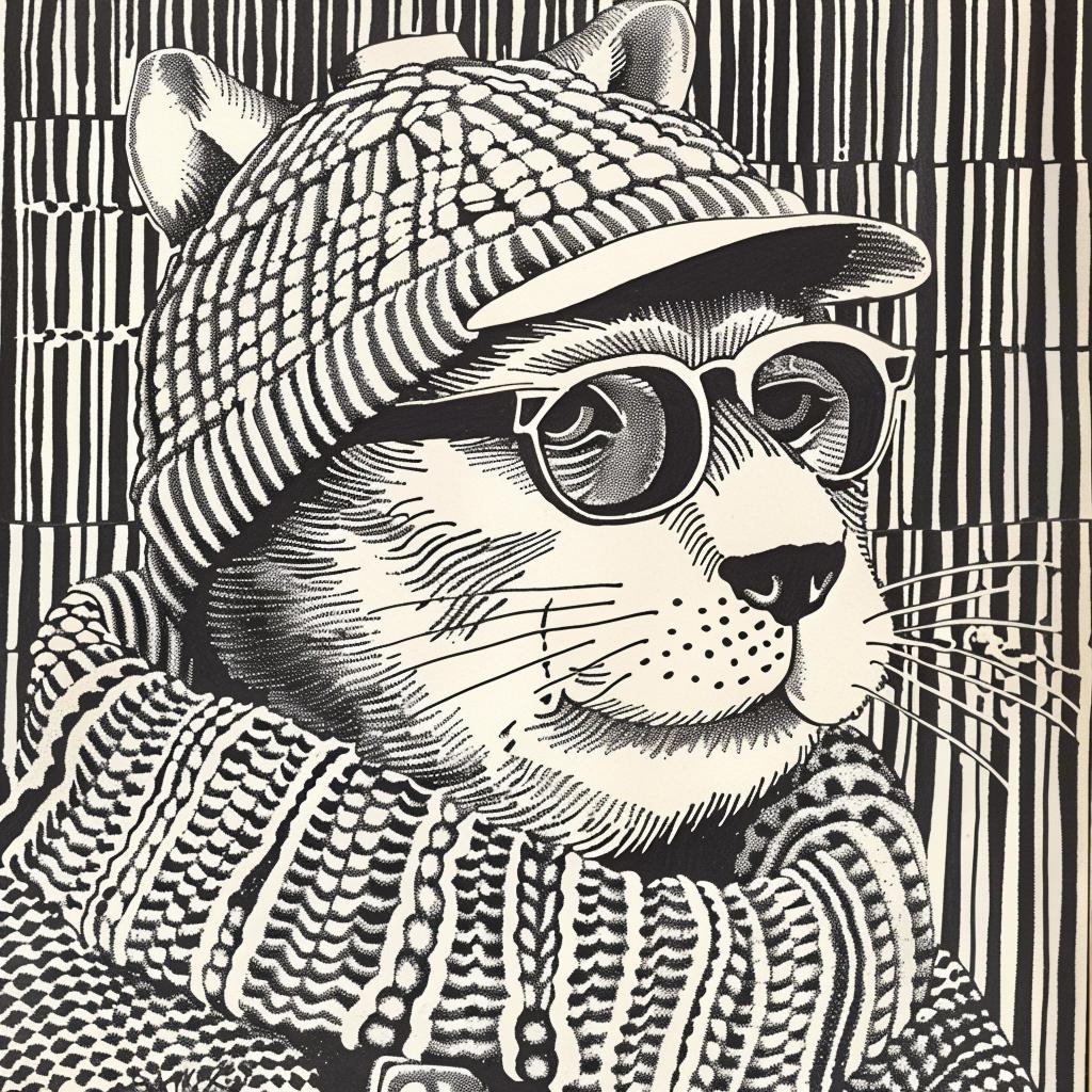 cat  glasses  hat  aggressive  streetwise  minimal  urban  character  art  animals 959459