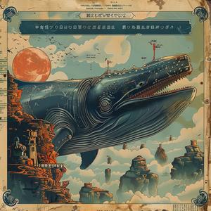 chromolithography  leviathan  whale  Japanese  poster  fantasy  ocean  mystical  symbolic  intricate 1040393