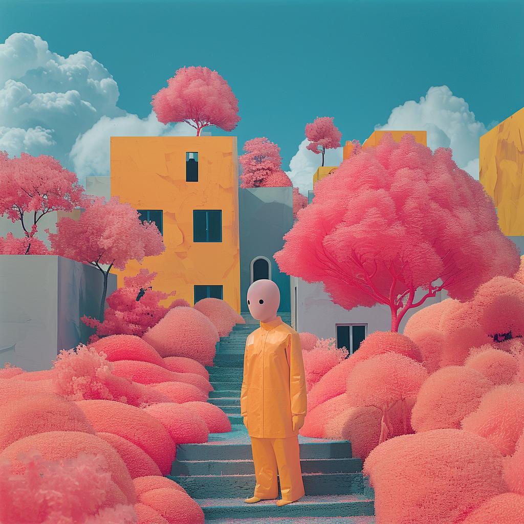 surreal  album  cover  infrared  landscape  fantasy  colorful  nature  trees  whimsical 1019002