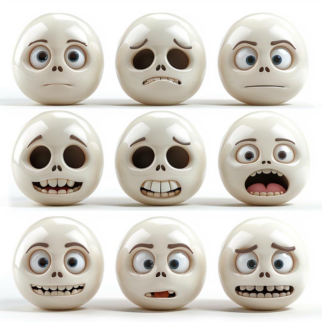 emoji  skull  expressions  high-detail  3D  minimalist  pack  studio  cute  8k 1025340