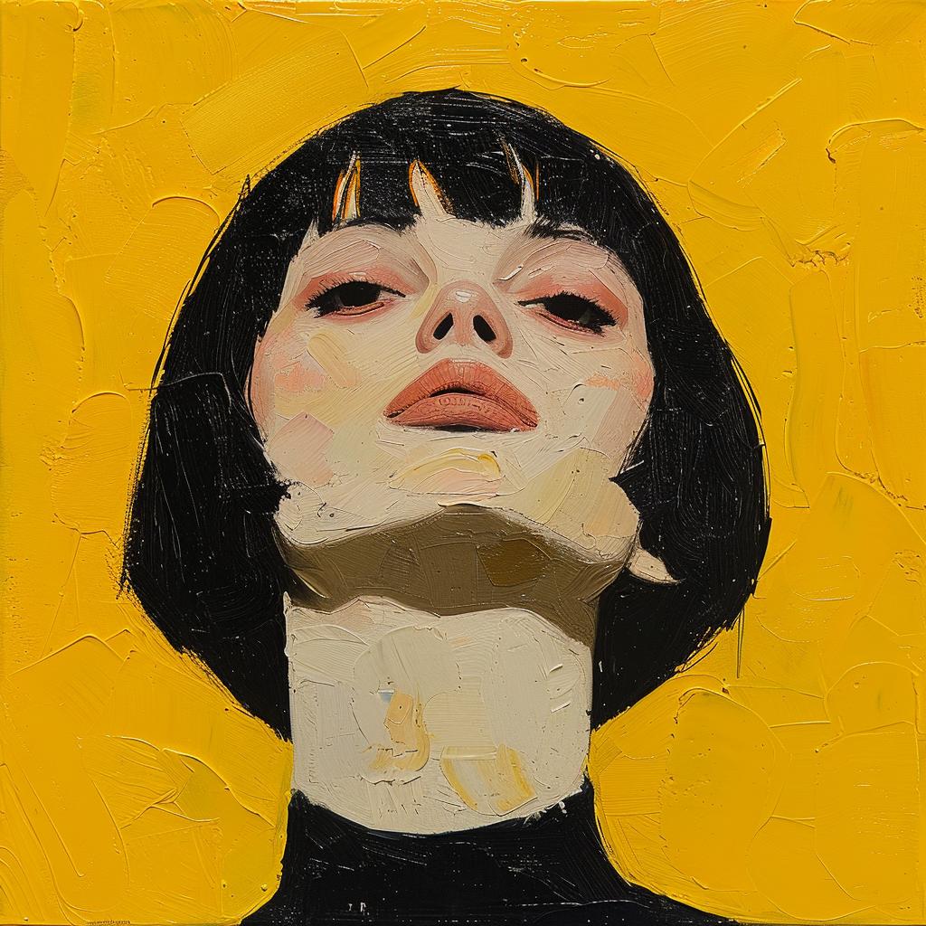 woman  black  hair  painting  album  retro  abstract  stylized  colorful  graphic 963582