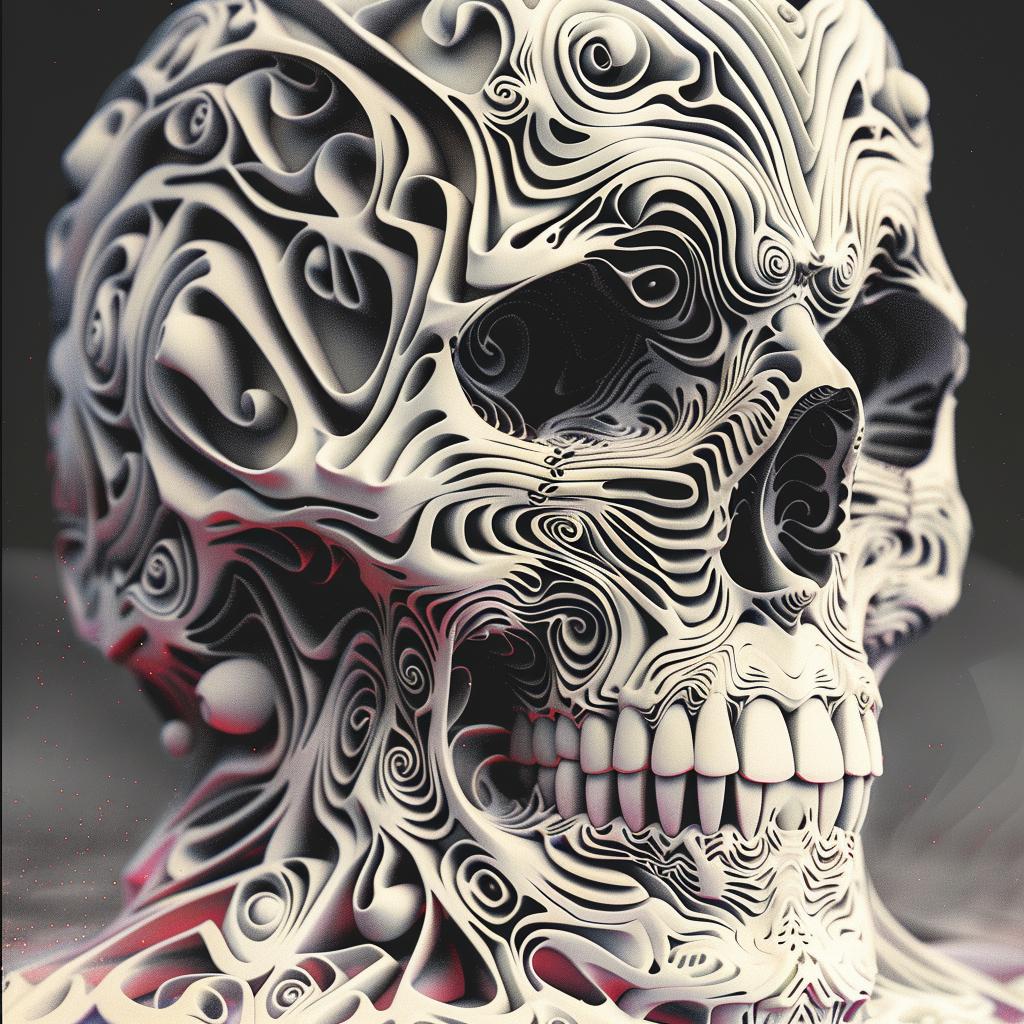 جمجمة، تصاميم معقدة، خيال فني مظلم، رسم توضيحي، إبداع، رمزي، رقمي 967199