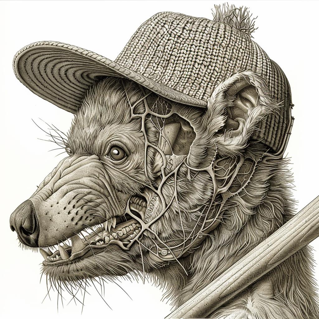 bear  aggressive  baseball  cap  anthropomorphic  street  drawing  hip-hop  simple  minimal 959585