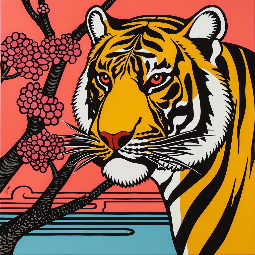 tiger  pink  background  painting  wildlife  powerful  colorful  art  animal  nature 973675